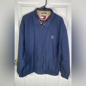 Vintage 90s Tommy Hilfiger Jacket Fleece Lined Size Xl ( Superb Condition
